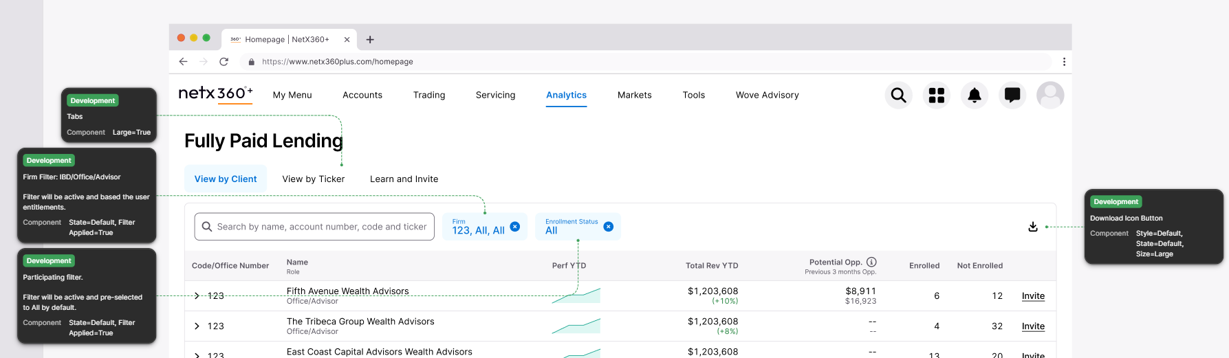 Consolidated filter approach